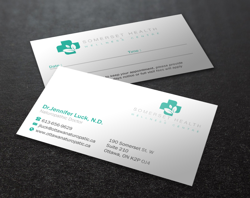 Business Card Design by chandrayaan.creative for Somerset Health & Wellness Centre | Design #11028292