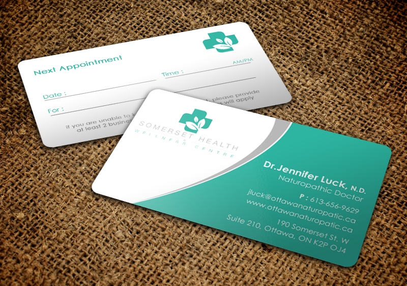 Diseño de Tarjeta de Presentación por chandrayaan.creative para Somerset Health & Wellness Centre | Diseño #11034779