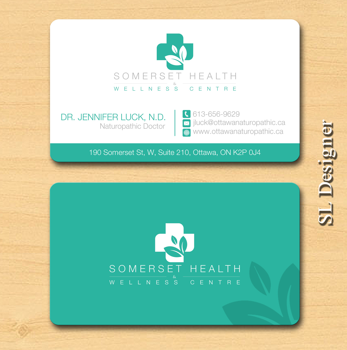 Diseño de Tarjeta de Presentación por SL Designer para Somerset Health & Wellness Centre | Diseño #11014764