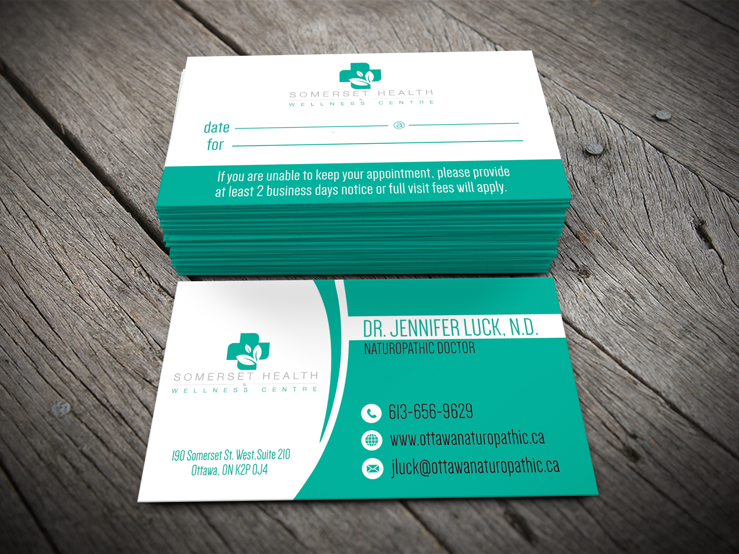 Business Card Design by alhemique1 for Somerset Health & Wellness Centre | Design #11018900