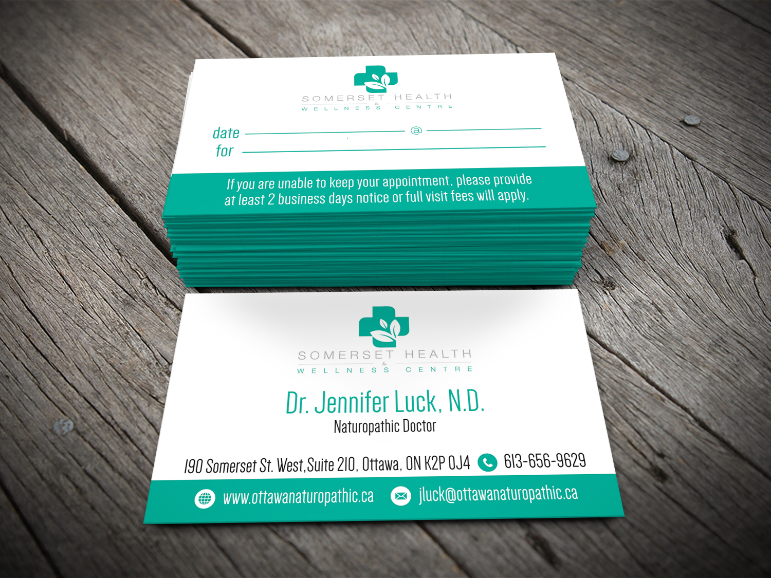 Business Card Design by alhemique1 for Somerset Health & Wellness Centre | Design #11018908
