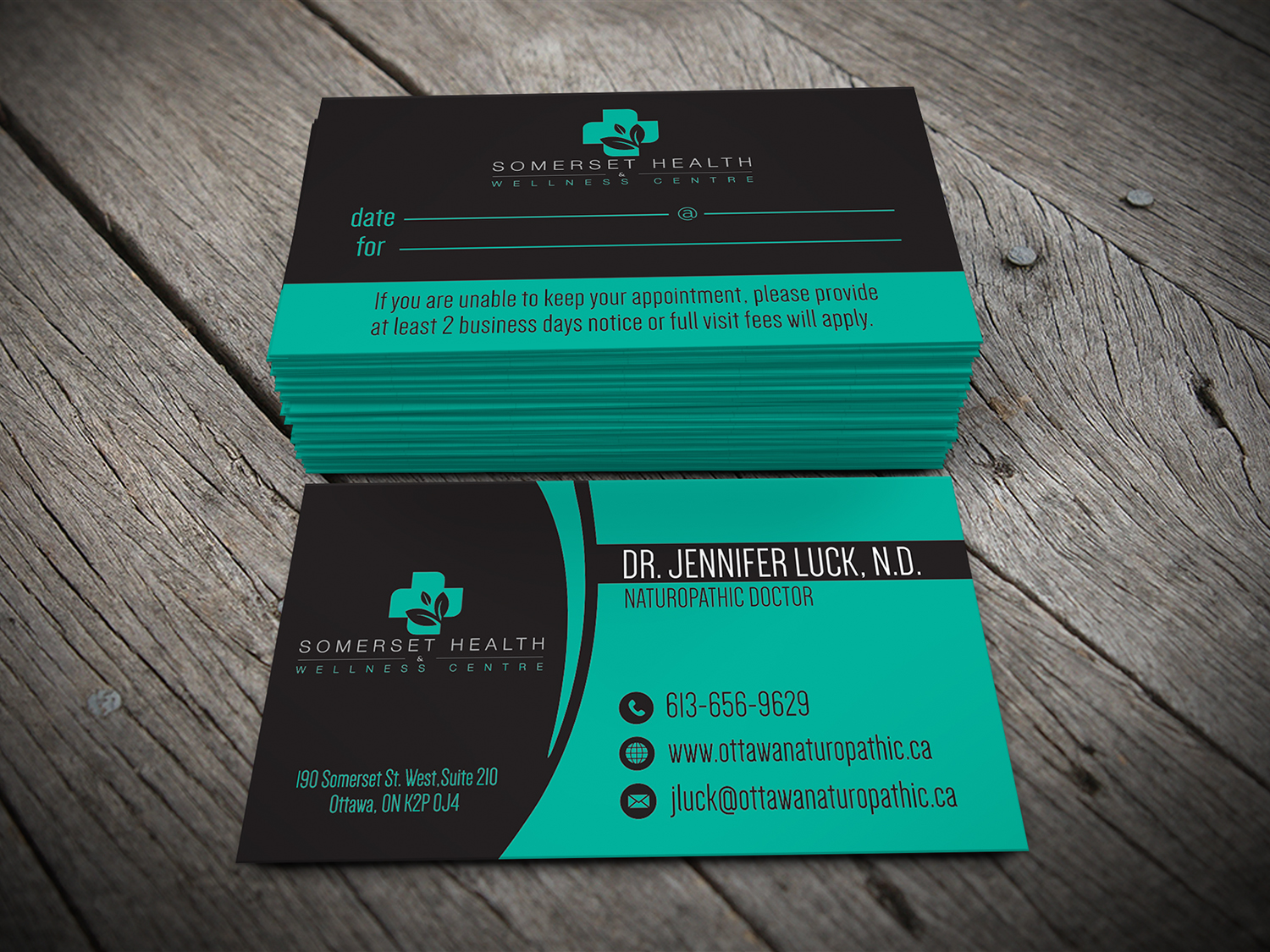 Business Card Design by alhemique1 for Somerset Health & Wellness Centre | Design #11018939