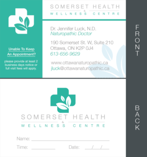 Diseño de Tarjeta de Presentación por Dylan Pritchard para Somerset Health & Wellness Centre | Diseño: #11016942