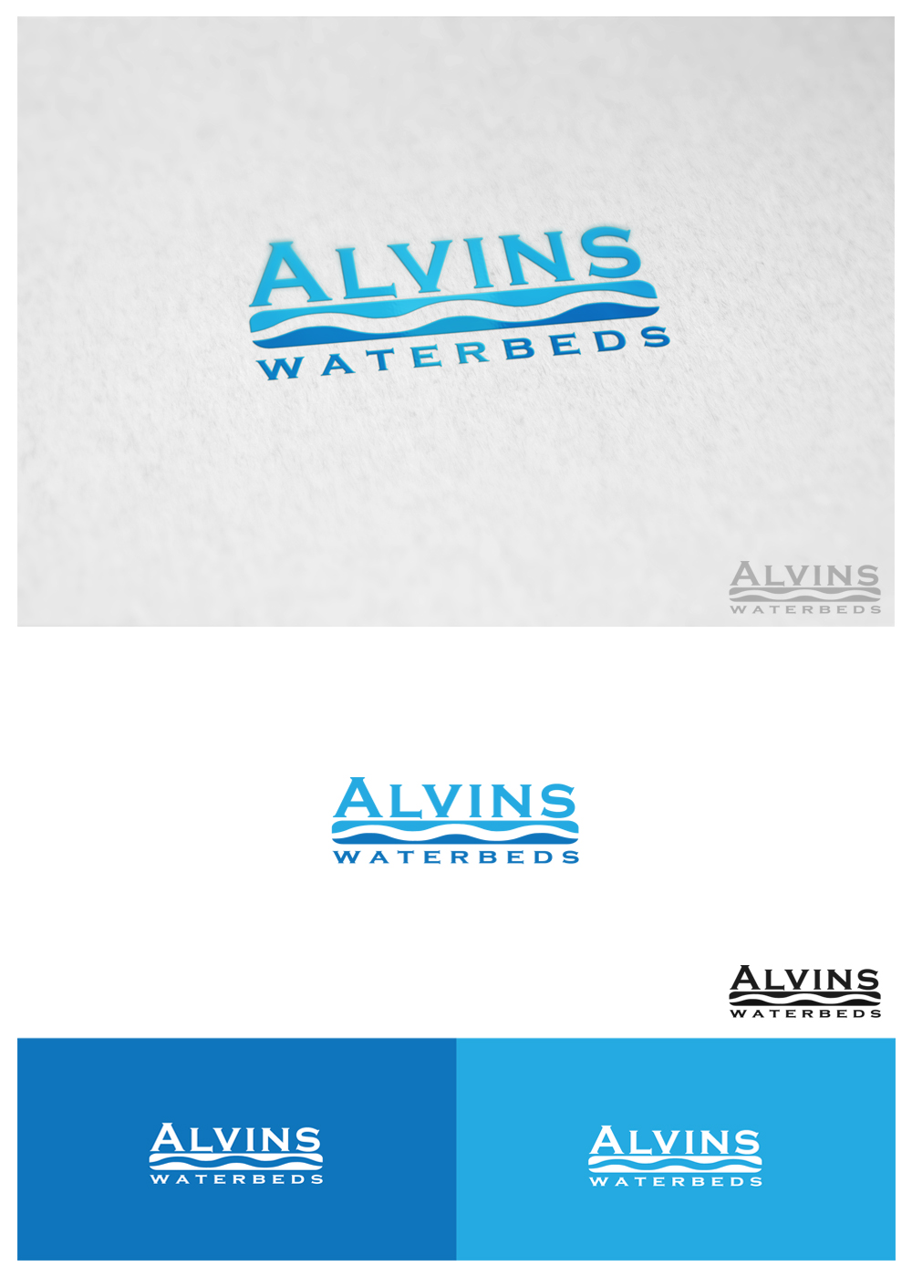 Logo Design by goranvisnjic82 for Alvins Waterbeds | Design #17057396