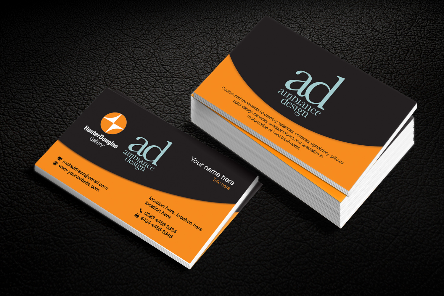 Business Card Design by Sandaruwan for ambiance design | Design #11026680