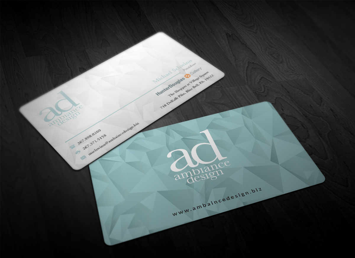 Visitenkarten-Design von Pointless Pixels India für ambiance design | Design #11027389