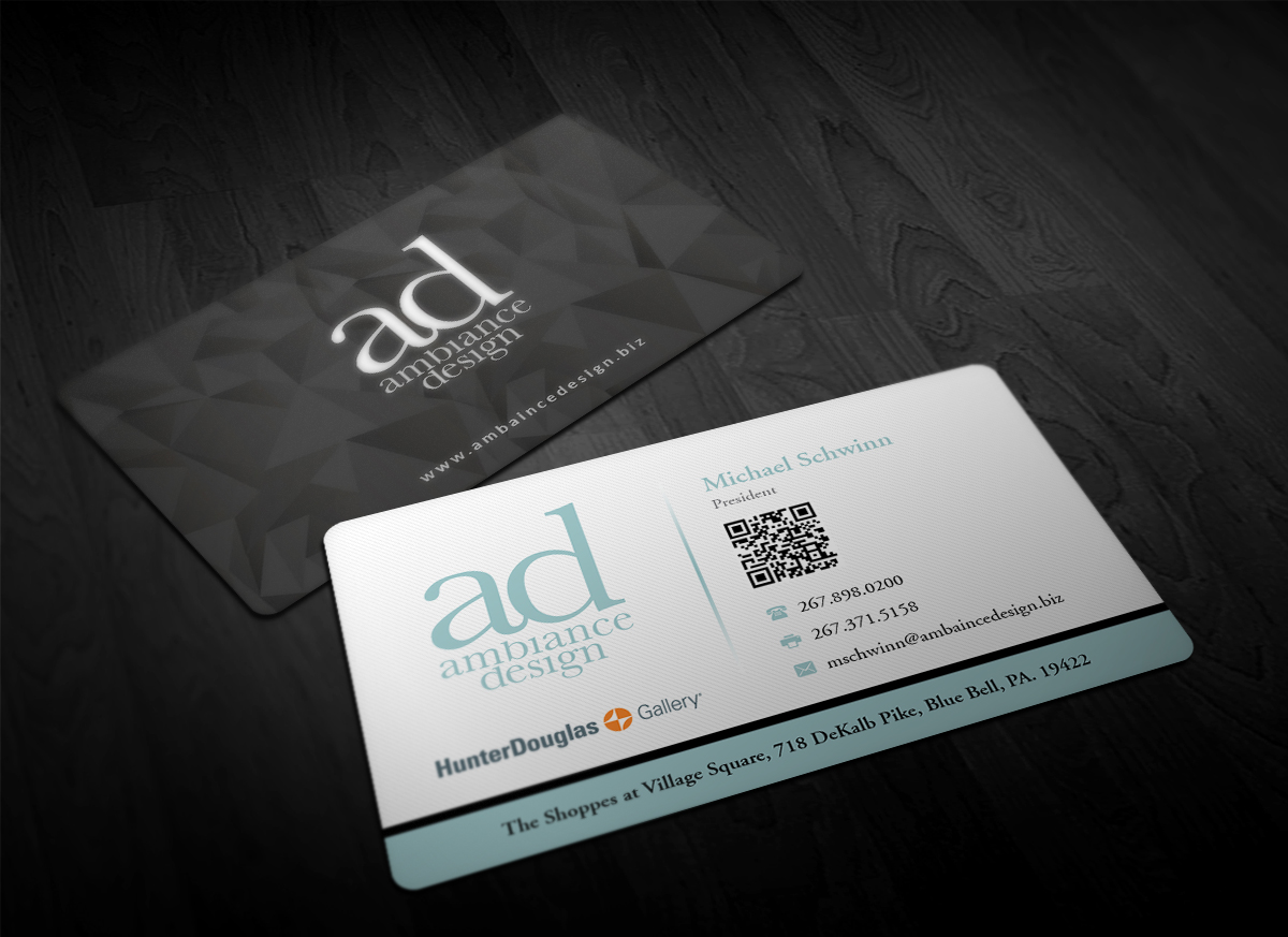 Visitenkarten-Design von Pointless Pixels India für ambiance design | Design #11028173