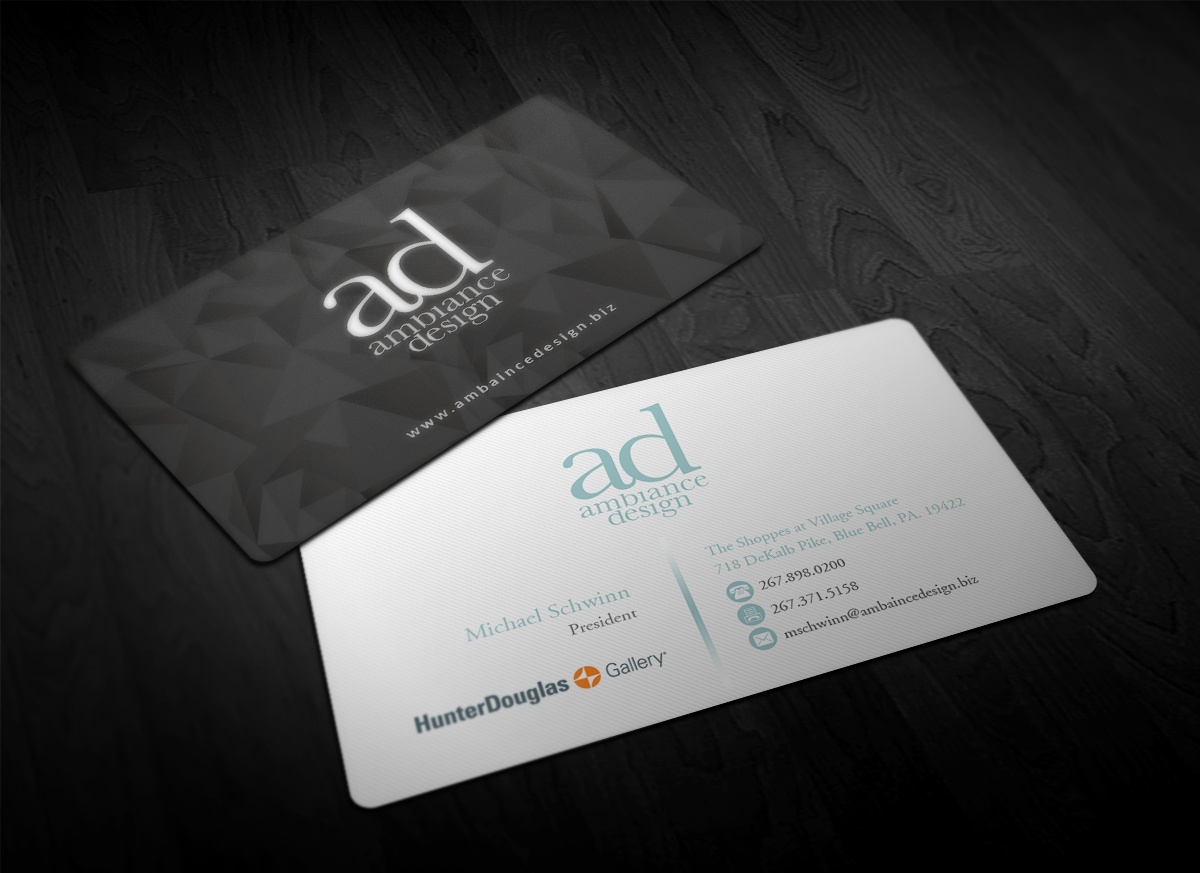 Business Card Design by Pointless Pixels India for ambiance design | Design #11028375
