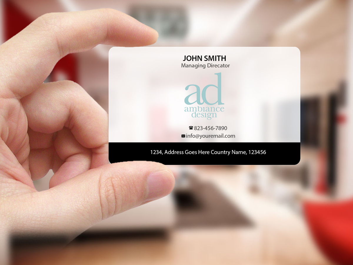 Business Card Design by Creations Box 2015 for ambiance design | Design #11030594