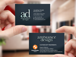 Design de Carte de Visite par Creations Box 2015 pour ambiance design | Design : #11030662