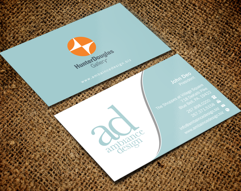 Business Card Design by Brand aid for ambiance design | Design #11027886