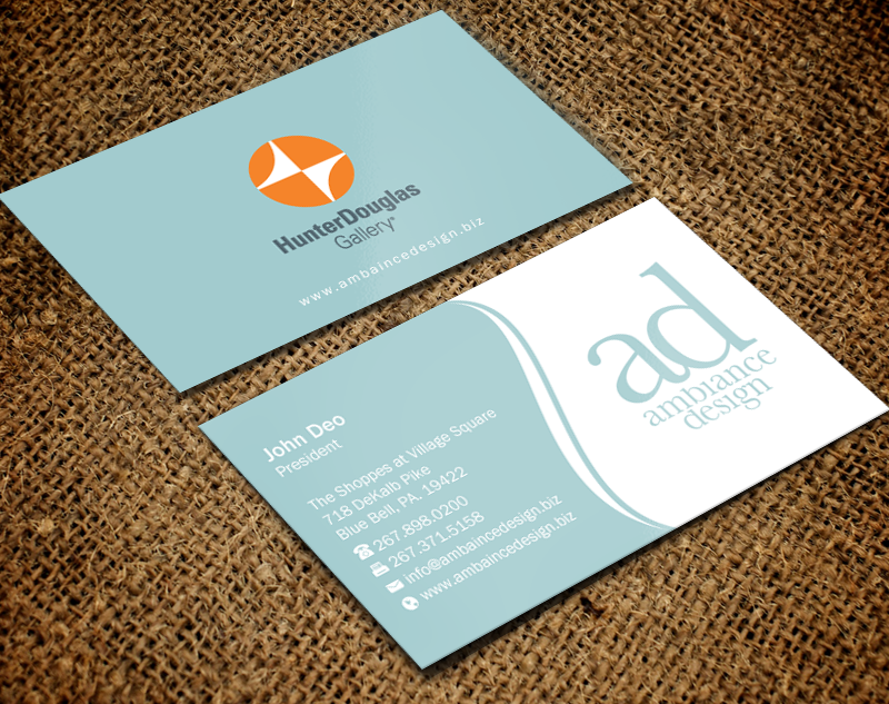 Business Card Design by Brand aid for ambiance design | Design #11027888