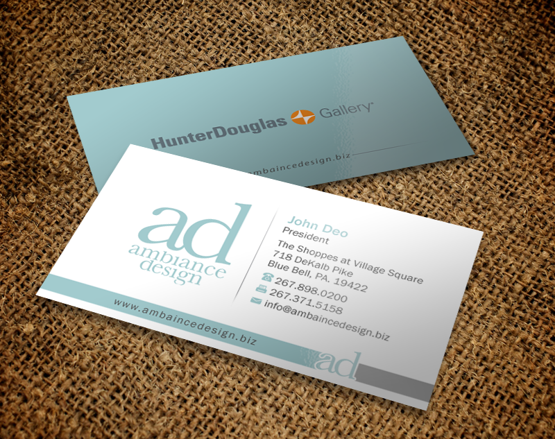 Business Card Design by Brand aid for ambiance design | Design #11027893