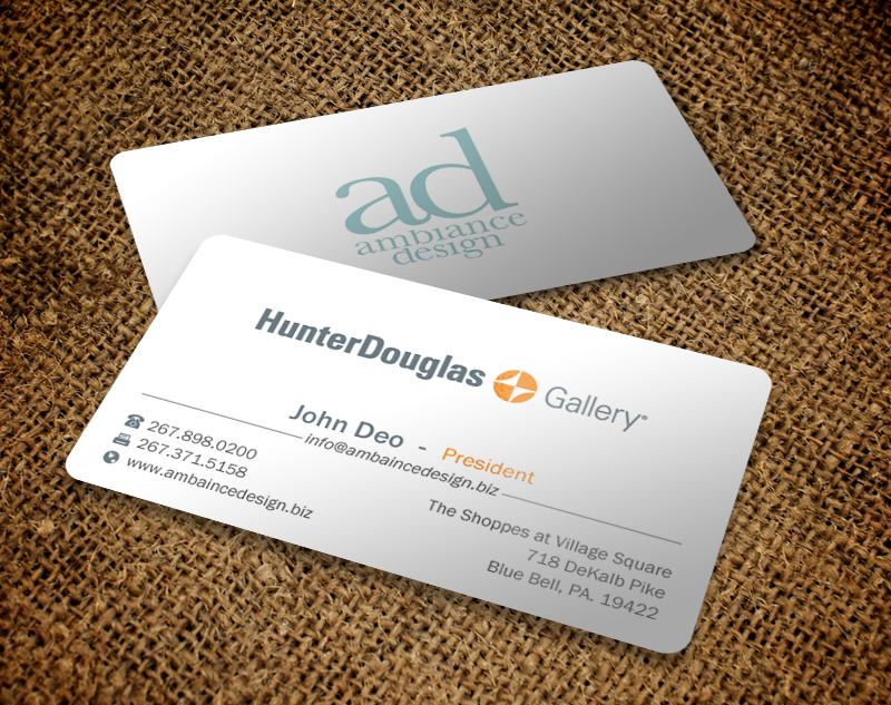 Business Card Design by Brand aid for ambiance design | Design #11027894