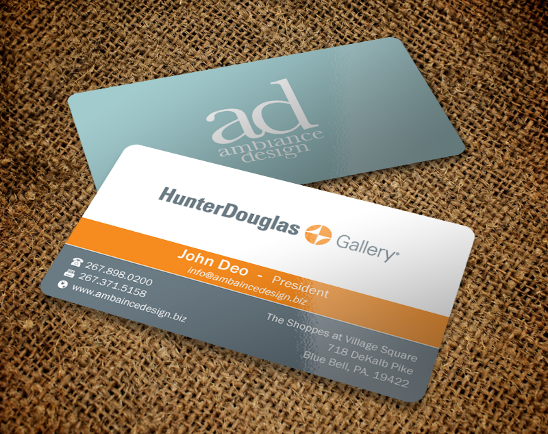 Business Card Design by Brand aid for ambiance design | Design #11027895