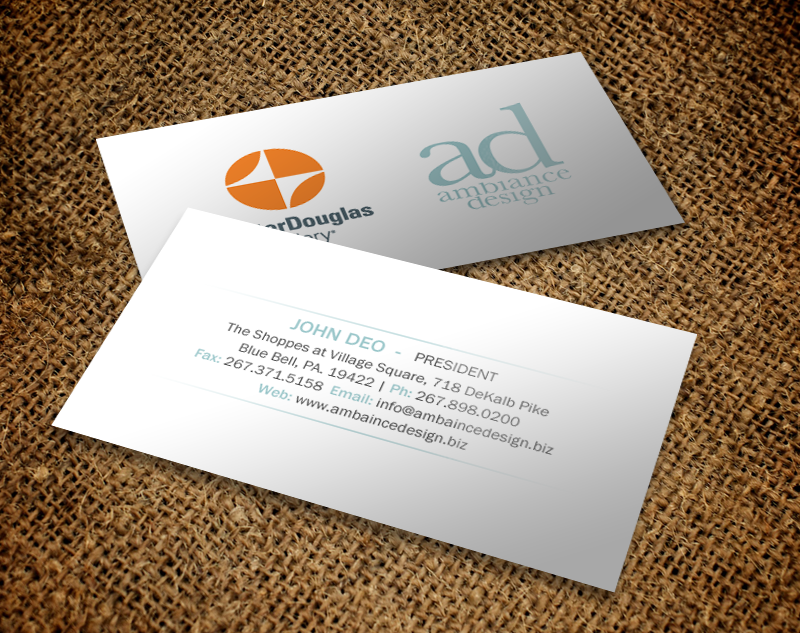 Business Card Design by Brand aid for ambiance design | Design #11027901