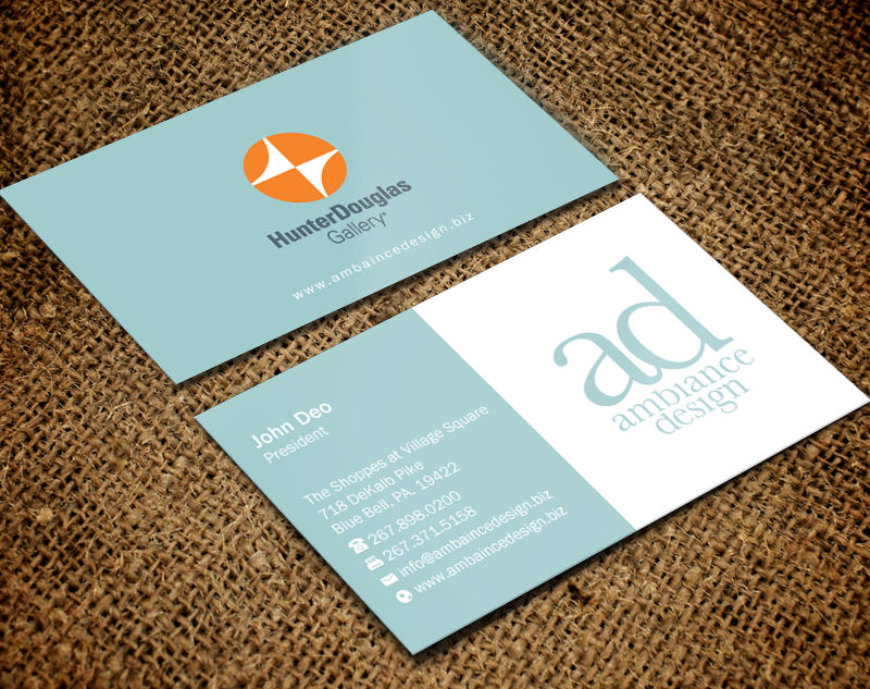 Business Card Design by Brand aid for ambiance design | Design #11027902