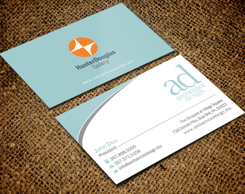 Business Card Design by Brand aid for ambiance design | Design #11027903