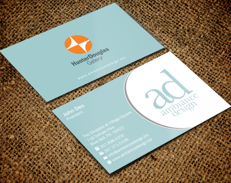 Business Card Design by Brand aid for ambiance design | Design #11027905