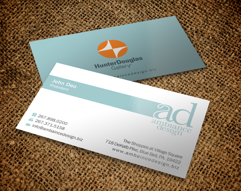 Business Card Design by Brand aid for ambiance design | Design #11027911