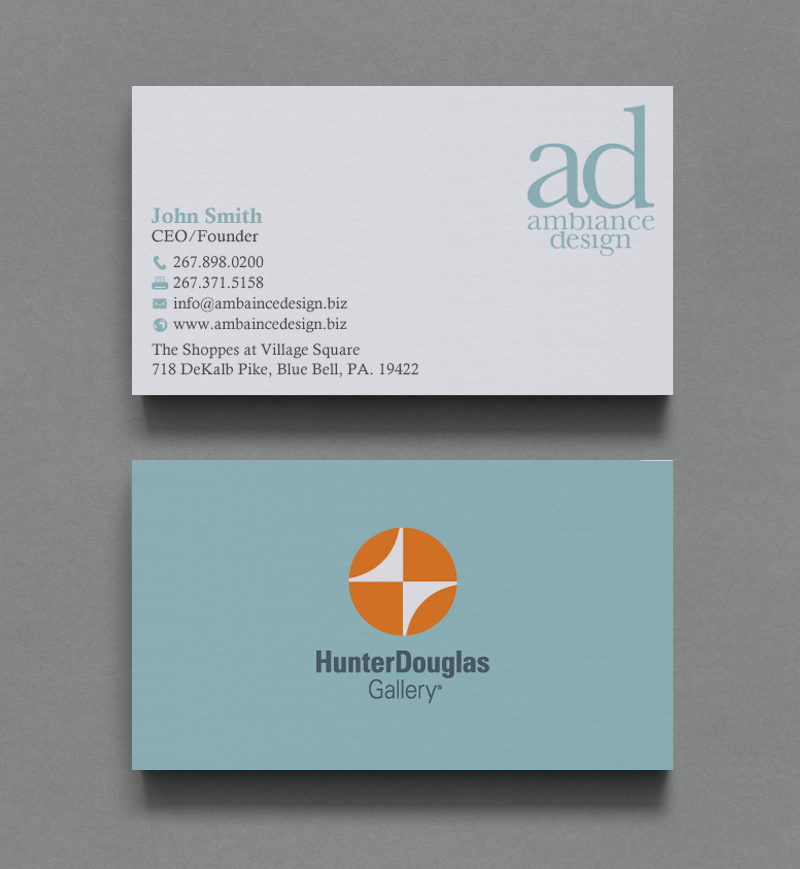 Business Card Design by chandrayaan.creative for ambiance design | Design #11025685