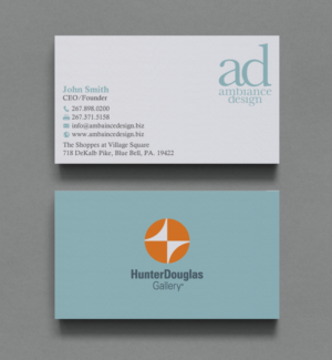 Design de Carte de Visite par chandrayaan.creative pour ambiance design | Design : #11025685