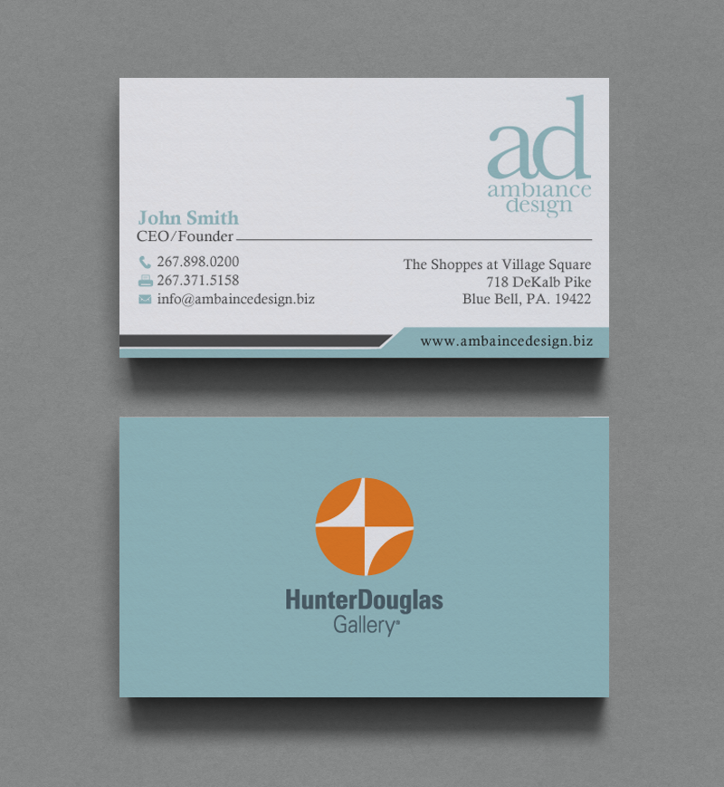 Design de Carte de Visite par chandrayaan.creative pour ambiance design | Design #11025687