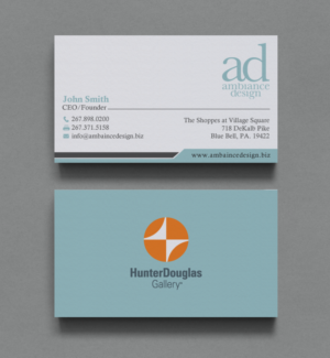 Design de Carte de Visite par chandrayaan.creative pour ambiance design | Design : #11025687