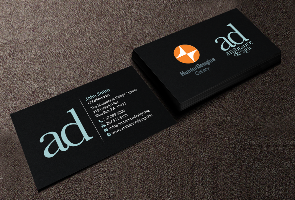 Business Card Design by chandrayaan.creative for ambiance design | Design #11025690