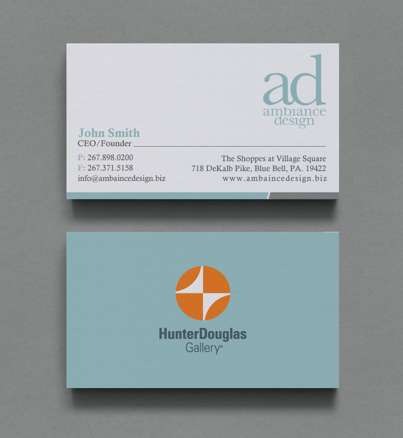 Business Card Design by chandrayaan.creative for ambiance design | Design #11025691