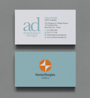 Design de Carte de Visite par chandrayaan.creative pour ambiance design | Design : #11025692