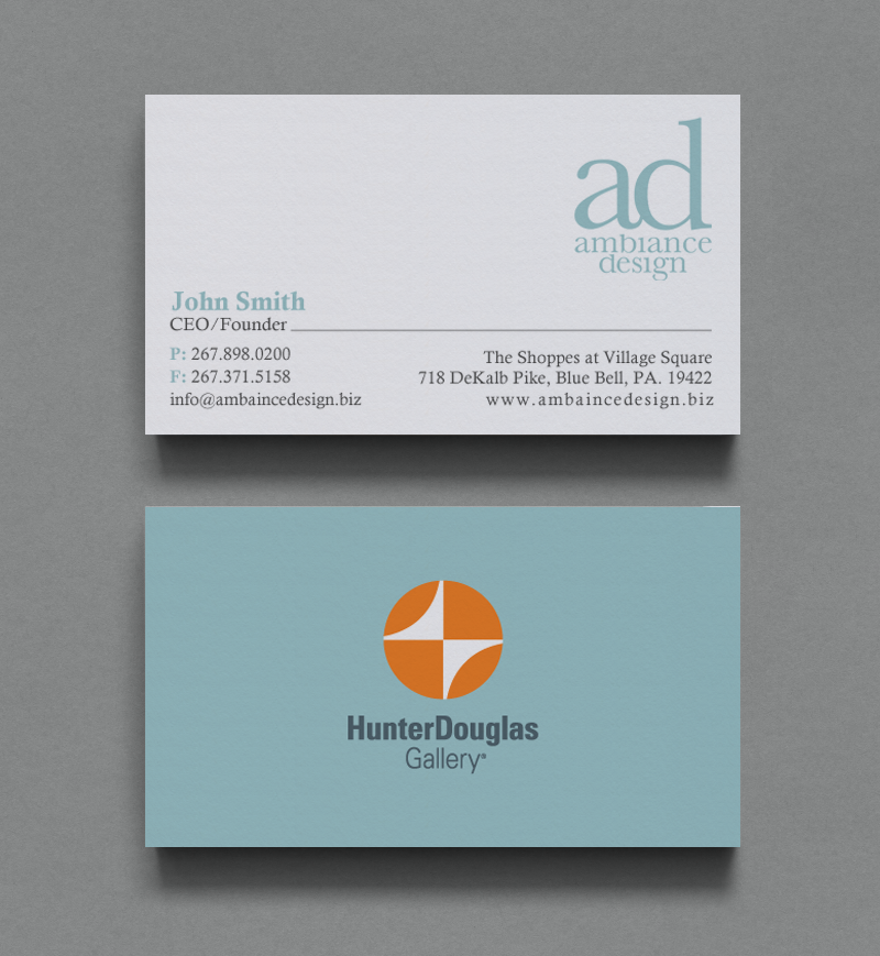 Business Card Design by chandrayaan.creative for ambiance design | Design #11025693