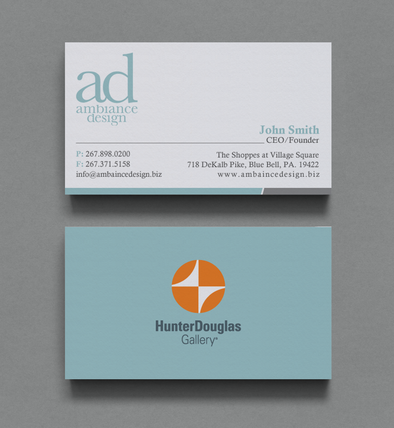 Business Card Design by chandrayaan.creative for ambiance design | Design #11025700