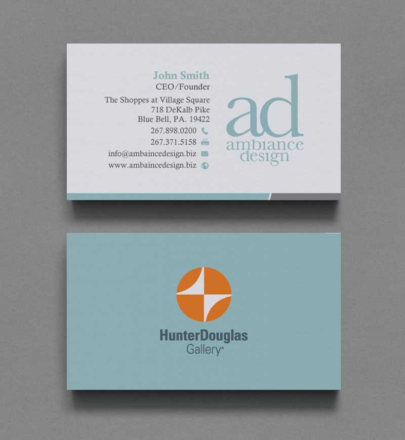 Business Card Design by chandrayaan.creative for ambiance design | Design #11025703