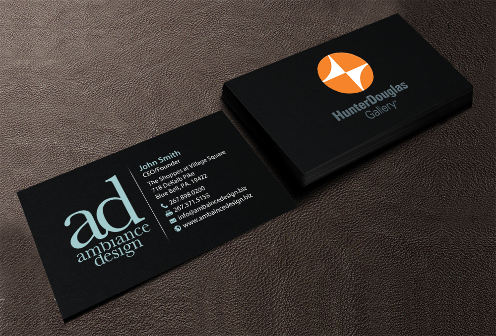 Business Card Design by chandrayaan.creative for ambiance design | Design #11025706