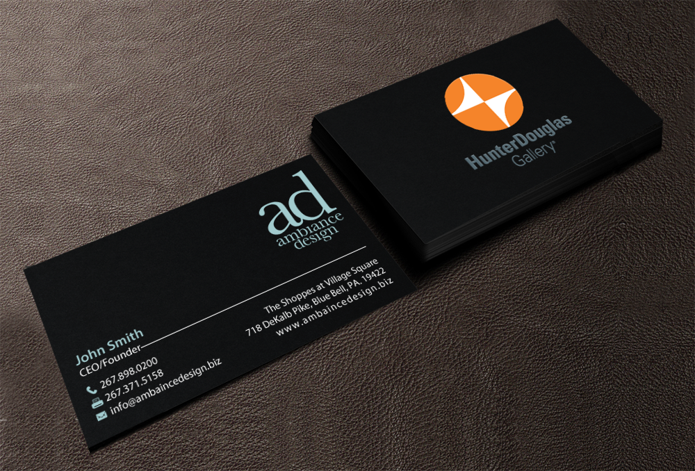 Business Card Design by chandrayaan.creative for ambiance design | Design #11025707