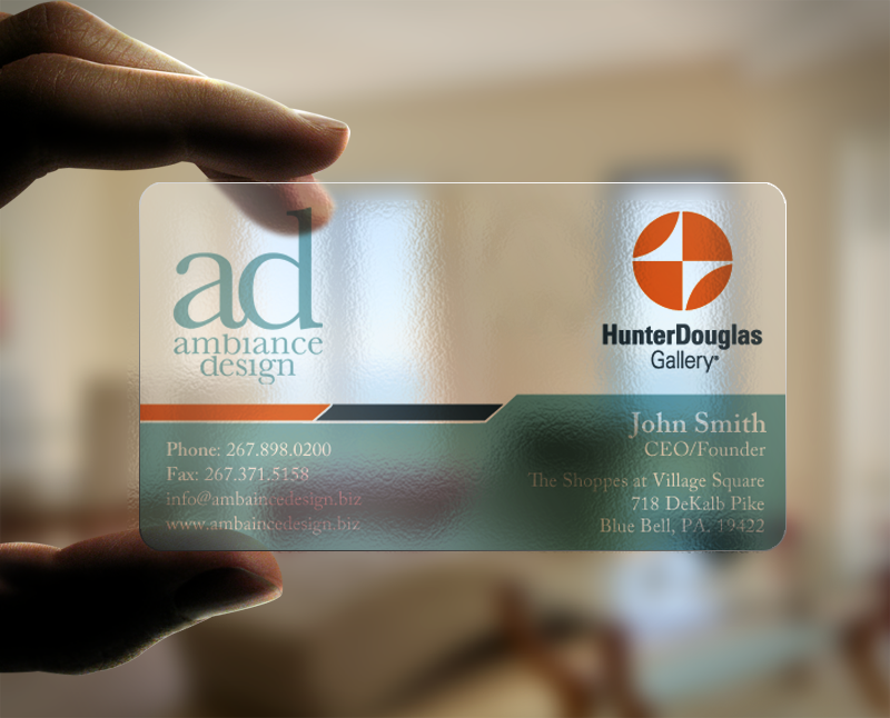 Business Card Design by chandrayaan.creative for ambiance design | Design #11035928