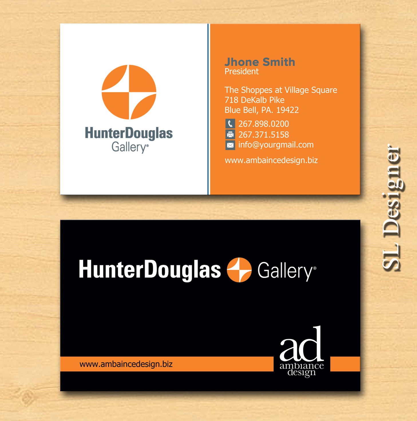 Design de Carte de Visite par SL Designer pour ambiance design | Design #11025756
