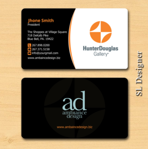 Design de Carte de Visite par SL Designer pour ambiance design | Design : #11025767