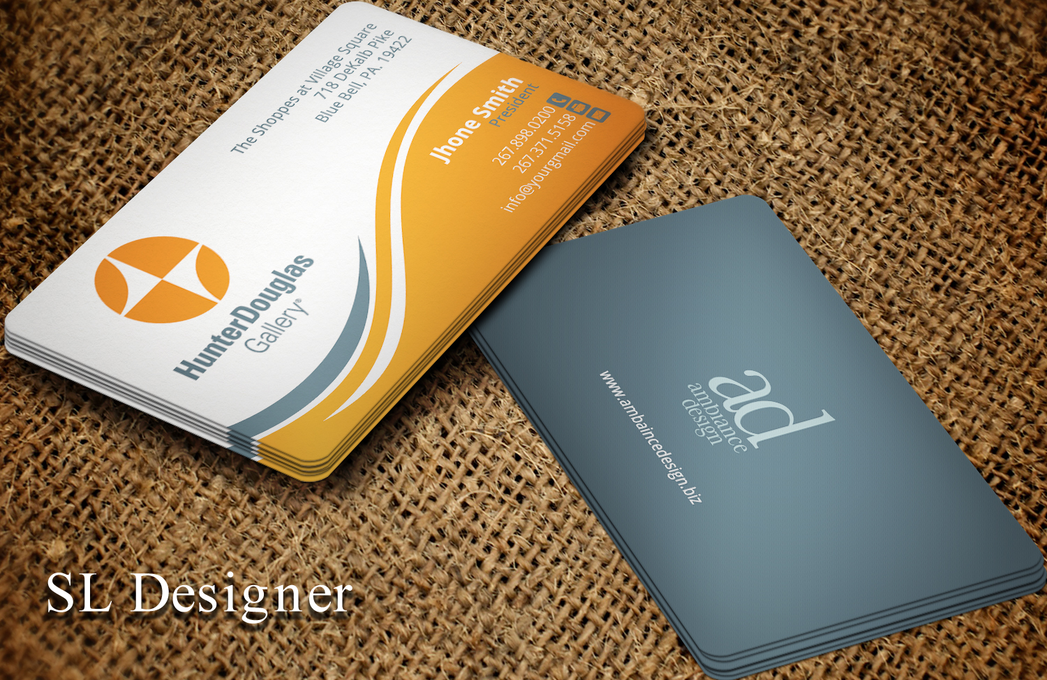 Business Card Design by SL Designer for ambiance design | Design #11025791