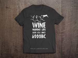 Humorous T-Shirt Design For Wine Blog | T-Shirt-Design von blacksheep1710