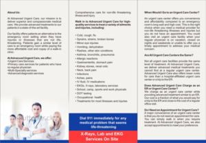 Flyer Design by Ramaling Belkote for Advanced urgent Care | Design: #11045164