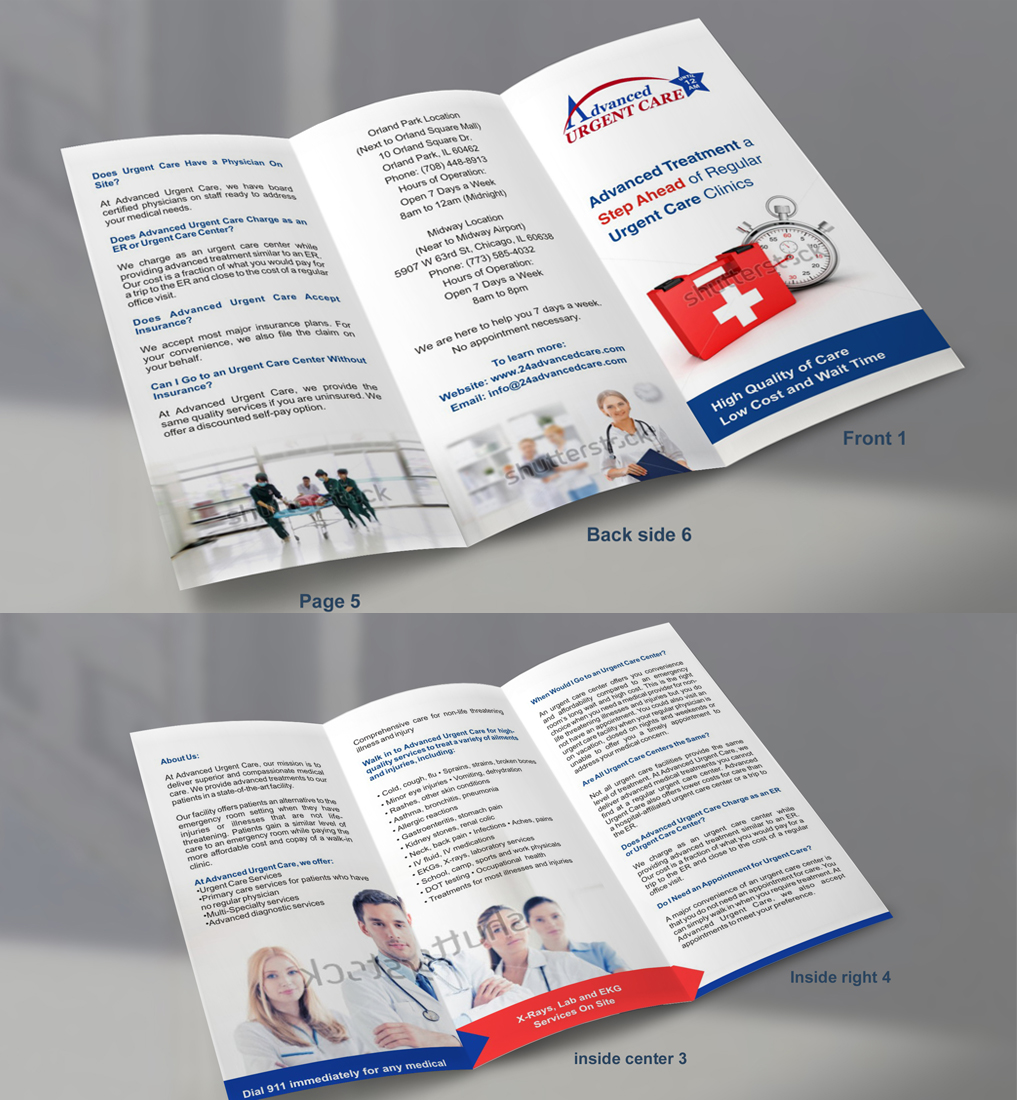 Design de Flyer par Ramaling Belkote pour Advanced urgent Care | Design #11045366