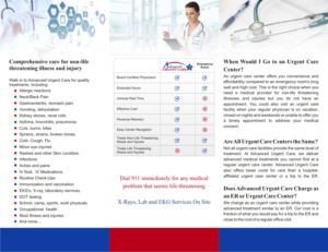 Flyer Design by Devendra Sharma for Advanced urgent Care | Design: #11079547