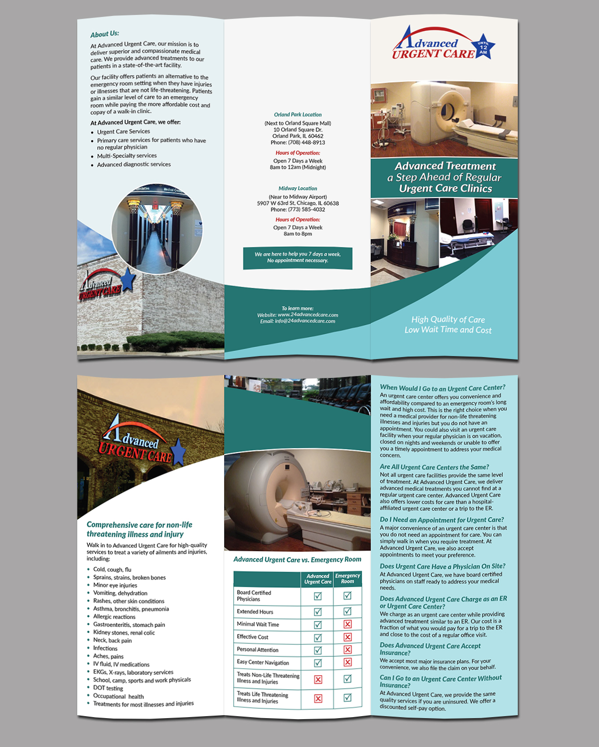 elegant professional medical flyer design for advanced urgent care urgent care vs er flyer