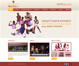 Web Design par pb pour Legacy Dance Studio, LLC | Design : #2291909