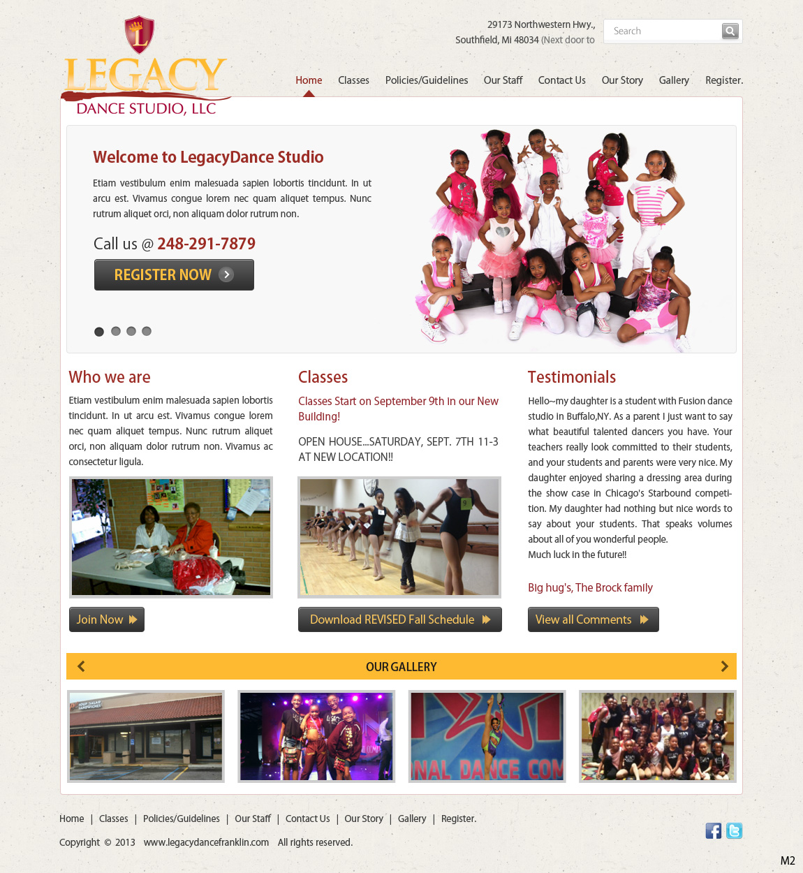 Web Design by pb for Legacy Dance Studio, LLC | Design #2291914