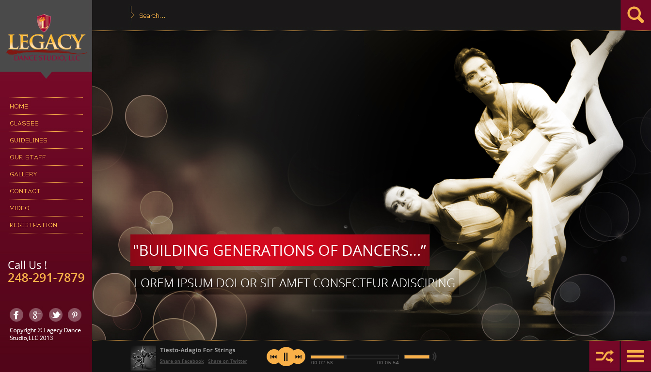 Web-Design von Da Miracle für Legacy Dance Studio, LLC | Design #2299772