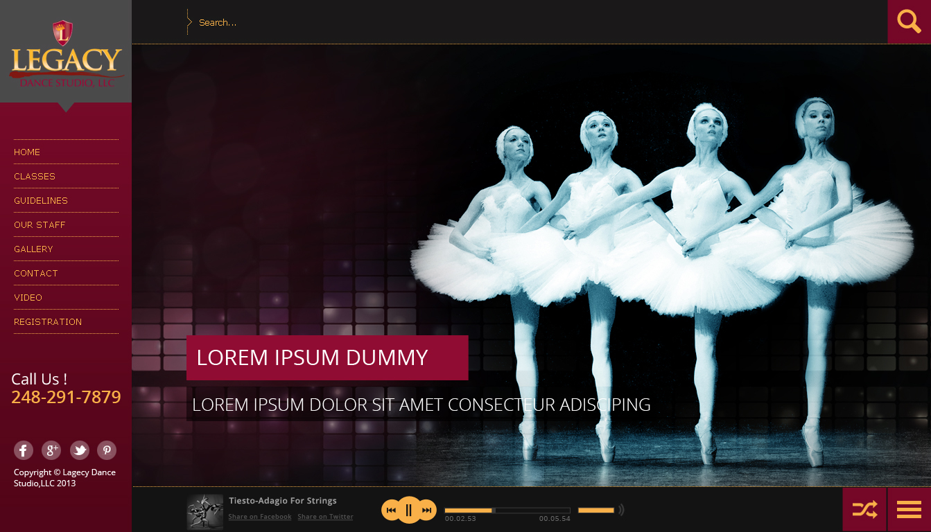 Web Design by Da Miracle for Legacy Dance Studio, LLC | Design #2299784