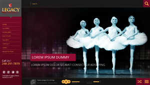 Web Design par Da Miracle pour Legacy Dance Studio, LLC | Design #2299784